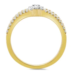 Diamond Triple Chevron Ring In 10Ky (1/2 Ct. Tw.)