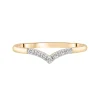 Diamond 'V' Ring In Vermeil (1/10 Ct. Tw.)