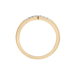 Diamond 'V' Ring In Vermeil (1/10 Ct. Tw.)