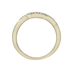 Diamond Wave Ring In 10K Yellow Gold (1/7 Ct. Tw.)