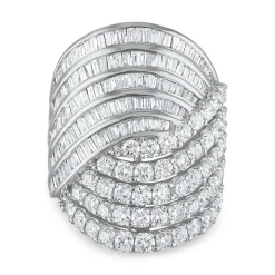 Diamond Woven Band In 10K White Gold (4 Ct. Tw.)