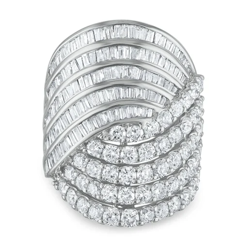 Diamond Woven Band In 10K White Gold (4 Ct. Tw.)