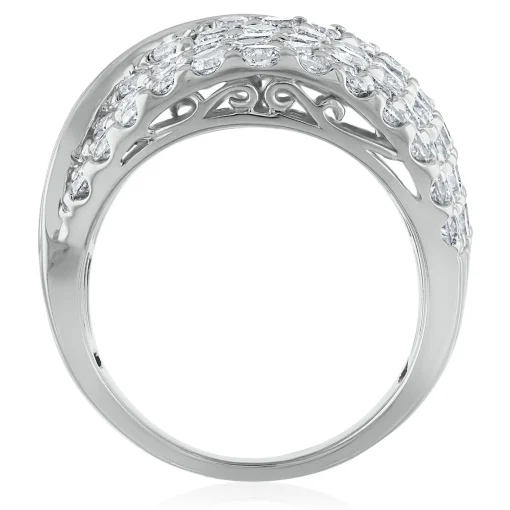 Diamond Woven Band In 10K White Gold (4 Ct. Tw.)