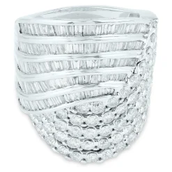 Diamond Woven Band In 10K White Gold (4 Ct. Tw.)