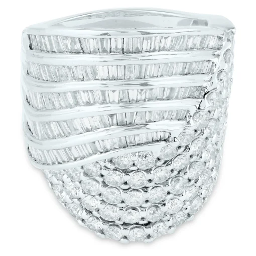 Diamond Woven Band In 10K White Gold (4 Ct. Tw.)