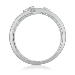 Diamond Wrap Bypass Ring In 10K White Gold (1/3 Ct. Tw.)