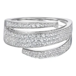 Diamond Wrap Ring In 10K White Gold (3/4 Ct. Tw.)