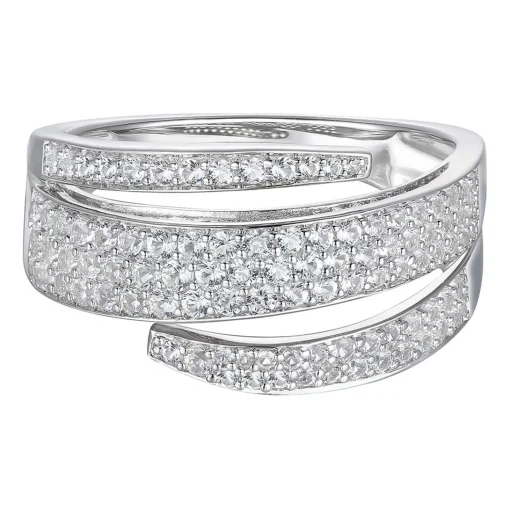Diamond Wrap Ring In 10K White Gold (3/4 Ct. Tw.)