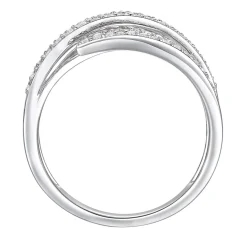 Diamond Wrap Ring In 10K White Gold (3/4 Ct. Tw.)