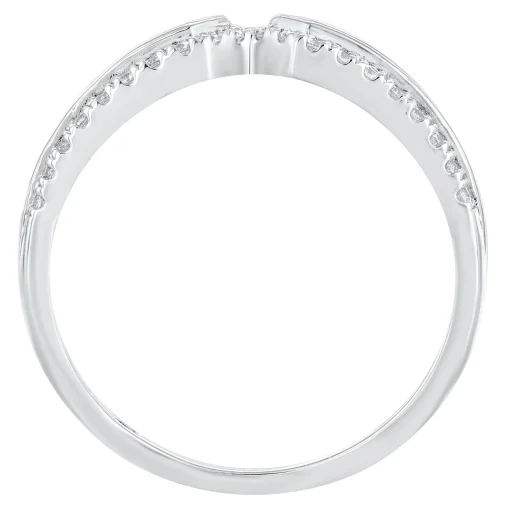 Diamond X Band In 10K White Gold (1/2 Ct. Tw.)