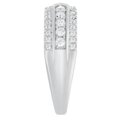 Diamond X Band In 10K White Gold (1/2 Ct. Tw.)