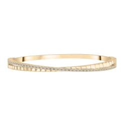 Diamond 'X' Bangle Bracelet In Vermeil (1/3 Ct. Tw.)