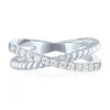 Diamond X Ring In Sterling Silver (1/4 Ct. Tw.)