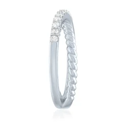 Diamond X Ring In Sterling Silver (1/4 Ct. Tw.)