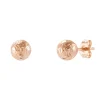 Diamond-Cut Ball Stud Earring In 14K Rose Gold, 5Mm