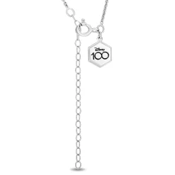 Disney 100Th Anniversary Diamond And White Quartz Castle Centennial Pendant In Sterling Silver (1/7 Ct. Tw.)
