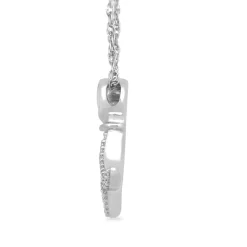 Dog Pendant With Diamond Accents In Sterling Silver