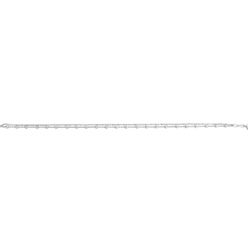 Double-Strand Bead Anklet In Sterling Silver, 10"