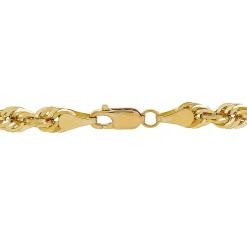 Dual Glitter Rope Chain In 14K Yellow Gold, 24"