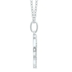 Elephant Pendant With Diamond Accents In Sterling Silver
