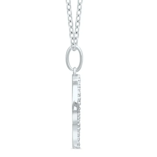 Elephant Pendant With Diamond Accents In Sterling Silver