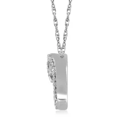 Elephant Pendant With Diamond Accents In Sterling Silver