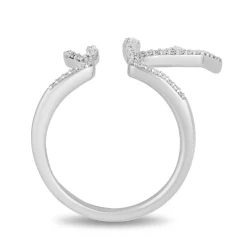 Elsa Ring With Diamond Antlers In Sterling Silver (1/5 Ct. Tw.)