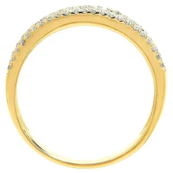 Emerald & 1/3 Ct. Tw. Diamond Ring In 10K Yellow Gold