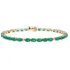 Emerald Bracelet In 10K Yellow Gold