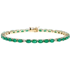 Emerald Bracelet In 10K Yellow Gold