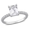 Emerald-Cut Lab Created White Sapphire Ring In 10K White Gold