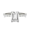 Emerald-Cut Moissanite Ring With Side-Stones In 14K White Gold (2 Ct. Tw.)