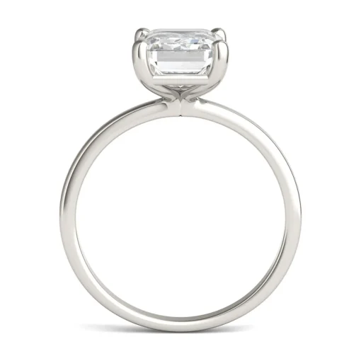 Emerald-Cut Moissanite Ring In 14K White Gold (2 1/2 Ct.)