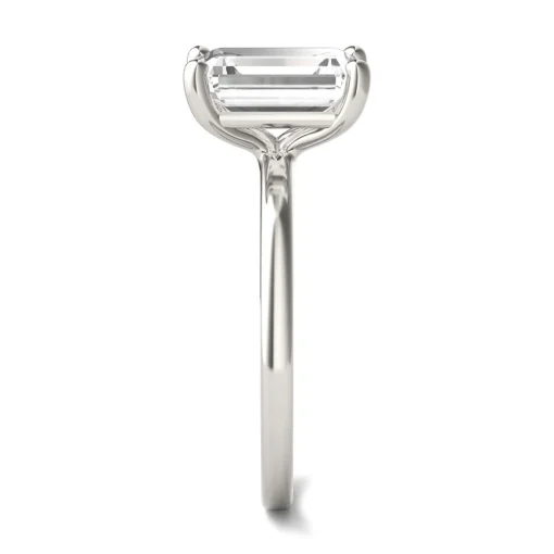 Emerald-Cut Moissanite Ring In 14K White Gold (2 1/2 Ct.)