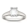 Emerald-Cut Moissanite Solitaire Ring In 14K White Gold (1 Ct.)