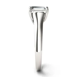 Emerald-Cut Moissanite Solitaire Ring In 14K White Gold (1 Ct.)