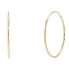Endless Hoop Earrings In 14K Yellow Gold, 16Mm