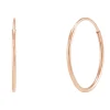 Endless Hoop Earrings In 14K Rose Gold, 12Mm
