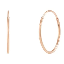 Endless Hoop Earrings In 14K Rose Gold, 12Mm
