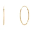 Endless Hoop Earrings In 14K Yellow Gold, 12Mm