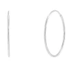 Endless Hoop Earrings In 14K White Gold, 16Mm