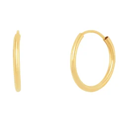 Endless Hoop Earrings In 14K Yellow Gold, 14Mm