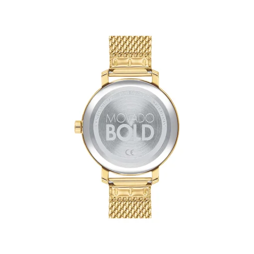 Evolution Women's Watch With Rainbow Crystal In Yellow Gold-Tone Ion-Plated Stainless Steel, 34Mm
