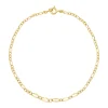 Figaro Anklet In 14K Yellow Gold, 9"