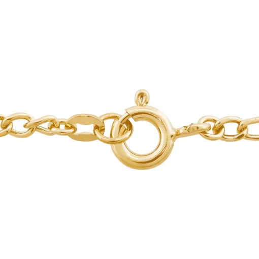 Figaro Anklet In 14K Yellow Gold, 9"