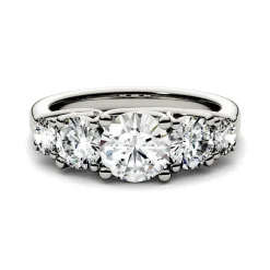 Five-Stone Moissanite Ring In 14K White Gold (2 1/3 Ct. Tw.)