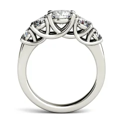 Five-Stone Moissanite Ring In 14K White Gold (2 1/3 Ct. Tw.)