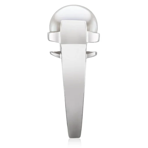 Freshwater Cultured Pearl Ring In Sterling Silver & 14K Yellow Gold