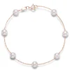 Freshwater Pearl Tin Cup Bracelet In 14K Rose Gold