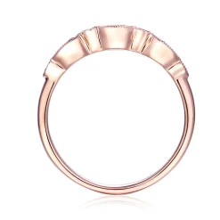 Garnet & Pink Tourmaline Stack Ring In 10K Rose Gold